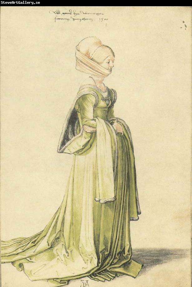 Albrecht Durer A Nuremberg Lady Dressed to go to a Dance